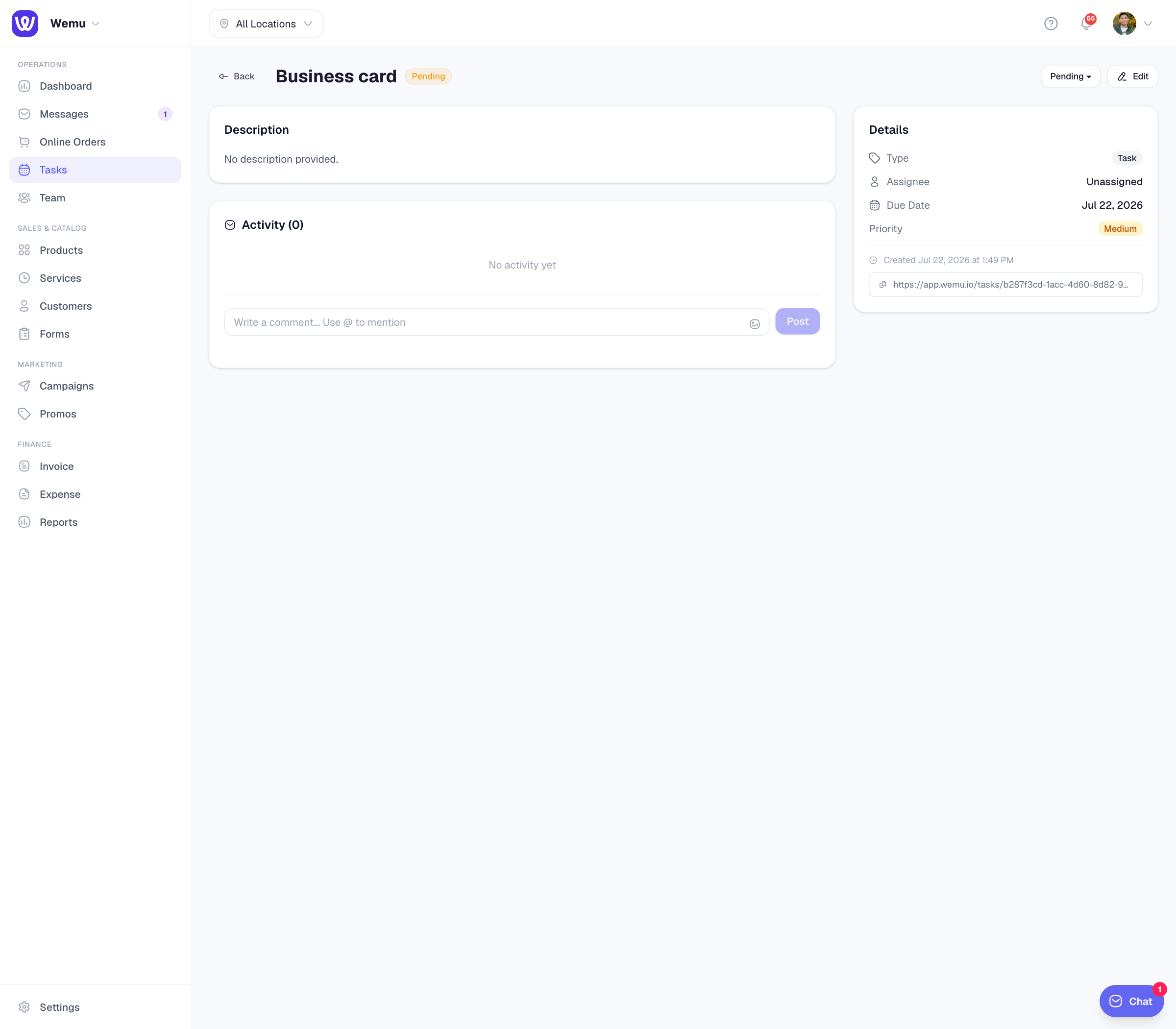 The task detail panel with subtask checklist showing completion progress